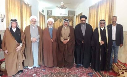 في زيارة الى رئيس عشيرة آل حسان بني حچيم في مدينة الرميثة العراقية